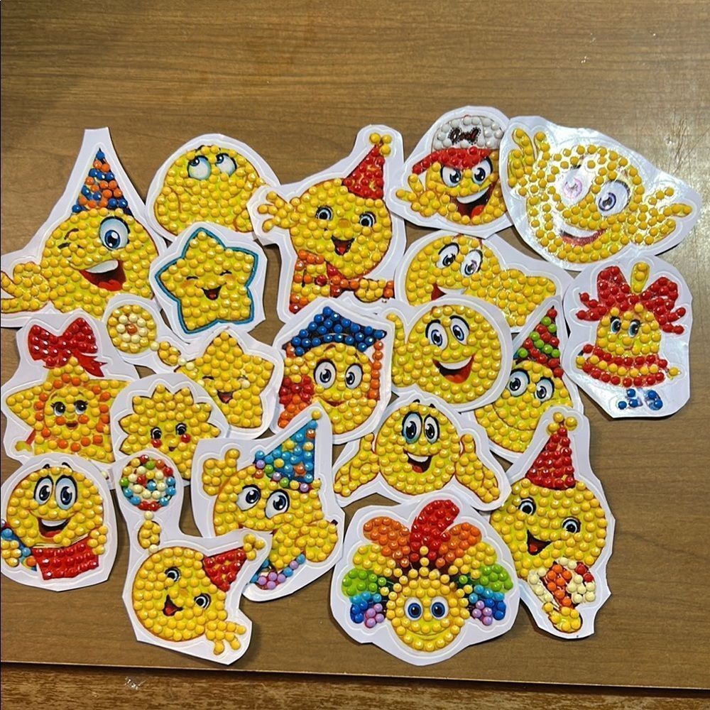 Colorful Emoji Stickers Set